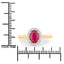 1.06 Carat Ruby and Diamond 14K Yellow Gold Engagement Ring