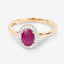 1.06 Carat Ruby and Diamond 14K Yellow Gold Engagement Ring
