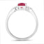 1.22 Carat Genuine Ruby and White Diamond 14K White Gold Ring