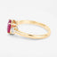 1.22 Carat Genuine Ruby and White Diamond 14K Yellow Gold Ring