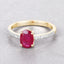 Bague de fiançailles en or jaune 14K avec rubis et diamants de 1,43 carat