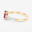 Bague de fiançailles en or jaune 14K avec rubis et diamants de 1,43 carat