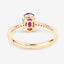 Bague de fiançailles en or jaune 14K avec rubis et diamants de 1,43 carat