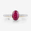Bague de fiançailles en or jaune 14K avec rubis et diamants de 1,43 carat
