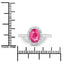 Anillo de Rubí y Diamante Blanco de 1.83 Quilates en Oro Blanco de 14K