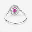Anillo de Rubí y Diamante Blanco de 1.83 Quilates en Oro Blanco de 14K