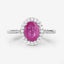 Anillo de Rubí y Diamante Blanco de 1.83 Quilates en Oro Blanco de 14K