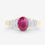 1.52 Carat Ruby and Diamond 14K Yellow Gold Engagement Ring