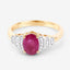 1.52 Carat Ruby and Diamond 14K Yellow Gold Engagement Ring
