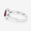 1.02 Carat Ruby and Diamond 14K White Gold Engagement Ring