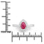 0.94 Carat Ruby and Diamond 14K White Gold Engagement Ring