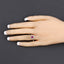 0.94 Carat Ruby and Diamond 14K White Gold Engagement Ring