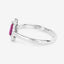 0.94 Carat Ruby and Diamond 14K White Gold Engagement Ring
