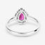 0.94 Carat Ruby and Diamond 14K White Gold Engagement Ring