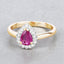 0.94 Carat Ruby and Diamond 14K Yellow Gold Engagement Ring