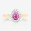 0.94 Carat Ruby and Diamond 14K Yellow Gold Engagement Ring