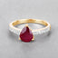 1.56 Carat Ruby and Diamond 14K Yellow Gold Engagement Ring