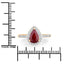 1.25 Carat Ruby and Diamond Halo Ring in 14K Yellow Gold