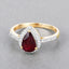 1.25 Carat Ruby and Diamond Halo Ring in 14K Yellow Gold
