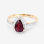 1.25 Carat Ruby and Diamond Halo Ring in 14K Yellow Gold