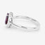 Anillo Halo de Rubí y Diamantes de 1.30 Quilates en Oro Blanco de 14K
