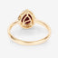 1.30 Carat Ruby and Diamond Halo Ring in 14K Yellow Gold