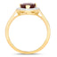 2.19 Carat Ruby and Diamond Halo Ring in 14K Yellow Gold