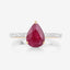 Bague de fiançailles en or jaune 14K avec rubis et diamants de 1,68 carat
