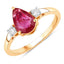 1.08 Carat Ruby and Diamond 14K Yellow Gold Engagement Ring
