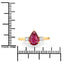 1.08 Carat Ruby and Diamond 14K Yellow Gold Engagement Ring