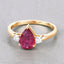1.08 Carat Ruby and Diamond 14K Yellow Gold Engagement Ring