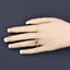 Anillo de Compromiso de Rubí y Diamante de 0.96 Quilates en Oro Blanco de 14K