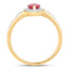 0.96 Carat Ruby and Diamond 14K Yellow Gold Engagement Ring