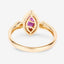 0.96 Carat Ruby and Diamond 14K Yellow Gold Engagement Ring