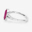 1.58 Carat Ruby and Diamond 14K White Gold Engagement Ring