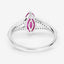 1.58 Carat Ruby and Diamond 14K White Gold Engagement Ring