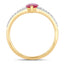 1.58 Carat Ruby and Diamond 14K Yellow Gold Engagement Ring