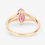 1.58 Carat Ruby and Diamond 14K Yellow Gold Engagement Ring