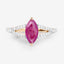 1.58 Carat Ruby and Diamond 14K Yellow Gold Engagement Ring