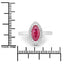 1.57 Carat Ruby and Diamond 14K White Gold Engagement Ring