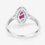 1.57 Carat Ruby and Diamond 14K White Gold Engagement Ring