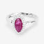 1.57 Carat Ruby and Diamond 14K White Gold Engagement Ring