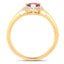 Anillo de Compromiso de Rubí y Diamante de 1.57 Quilates en Oro Amarillo de 14K