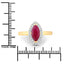Anillo de Compromiso de Rubí y Diamante de 1.57 Quilates en Oro Amarillo de 14K