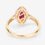 Anillo de Compromiso de Rubí y Diamante de 1.57 Quilates en Oro Amarillo de 14K
