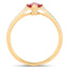 1.51 Carat Ruby and Diamond 14K Yellow Gold Engagement Ring