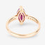 1.51 Carat Ruby and Diamond 14K Yellow Gold Engagement Ring