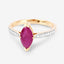 1.51 Carat Ruby and Diamond 14K Yellow Gold Engagement Ring