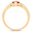1.01 Carat Ruby and Diamond 14K Yellow Gold Engagement Ring
