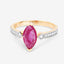 1.01 Carat Ruby and Diamond 14K Yellow Gold Engagement Ring